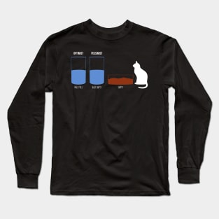 A cat's bowl is always empty Long Sleeve T-Shirt